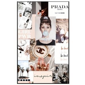 Prada 11"Lx17"H Framed Wall Art